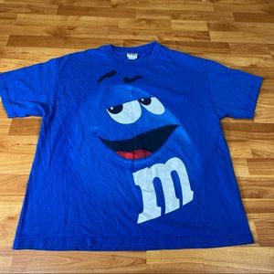 Vintage Blue M&M’s‎ Big Graphic T-Shirt Mens size XL